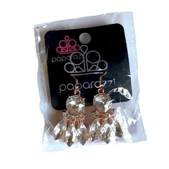 NWT Copper and Rhinestone Earrings - Picture 4 of 10